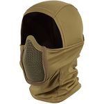 OneTigris Balaclava Mesh Mask, Ninja Tactical Mask with Full Face Protection for Outdoor Brown