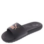 PUMA Cool Cat 20 Womens Sandal, Puma Black/Rose Gold, 8