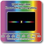 Rainbow Symphony Diffraction Gratings Slides - Linear 1000 Line/millimeters, Package of 10