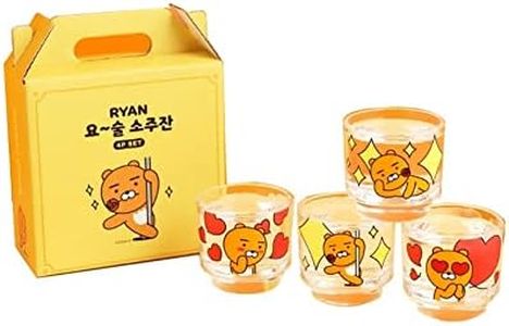 Kakao Ryan Soju Glasses Magic Alternating Temperature Soju Shot Glass set of 4