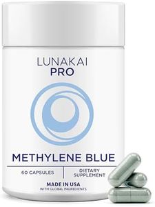Lunakai PRO USA Made Methylene Blue Capsules Pharmaceutical Grade with Vitamin C, B6, B12 – 3rd-Party Tested Daily Brain & Focus Support Supplement for Humans, 60ct