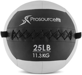 ProsourceFit Soft Medicine Balls, Wall Balls and Full Body Dynamic Exercises, Gray 25 LB.