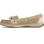 Sperry Women's Angelfish 2-Eye Boat Shoe, Linen, 9 M US