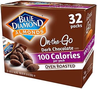 Blue Diamond Almonds Dark Chocolate Cocoa Dusted Snack Nuts perfect for On-the-go Snacking, School, Gym, and Kids, 100 Calorie Packs, 32 Count