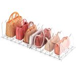 SOYO Adjustable Shelf Divider for Closet, Acrylic Purse Organizers for Closet, Clear Handbag Shelf Dividers, Clear Bookshelf Separator Organizers for House, Office Use, Clear (8LAYER)