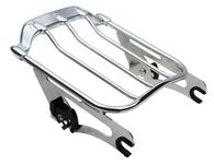 AAA Autos Detachable Luggage Rack Two Up Air Wing Mounting Rack Fit for Harley Touring Street Glide Road Glide Road King Electra Glide 2009-2024 (Chrome)