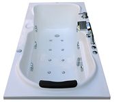 MADONNA Rex 5.5 ft Acrylic Bath Tub with Whirlpool Massage, Bubble Bath and Filler System - White