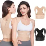 Fit Geno Posture Corrector for Women Invisilite: Invisible Lightweight Back Brace for Neck Shoulder & Upper Back Pain Relief - Improve Posture Correct Hunchback Slouching Under Clothes Small