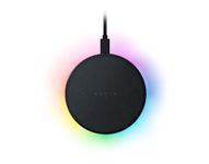 Razer Chroma Charging Pad 10W Fast Wireless Charger -Wireless Charger with Chroma RGB (Fast Wireless Charging, Chroma RGB, Soft Touch Rubber Top) Black