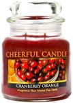 A Cheerful Giver - Cranberry Orange Scented Glass Jar Candle (16 oz) with Lid & True to Life Fragrance Made in USA