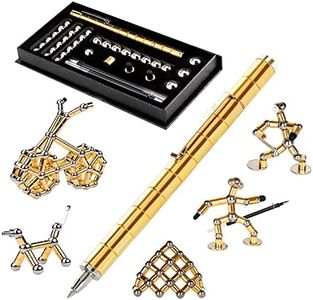 RoserRose Fidget Pen, Magnetic Ballpoint Pen, Gifts for Men, Gadgets for Men, Stress Relief Retractable Ballpoint Pen, Funny Birthday Gift Boys Gifts - Gold