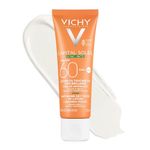 Vichy Capital Soleil Daily Ultra Fluid Mineral Tinted & Dry Touch SPF 60, Broad Spectrum UVA-UVB Sun Protection, Non Greasy, Non-Comedogenic, Water Resistant, Fragrance Free, Dermatologist Recommended