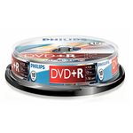 Philips DR4S6B10 °F Blank DVD + R 4.7 GB Data/120 Min Video, 16X, SPINDLE of 10