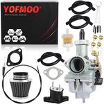 YOFMOO PZ27 Carburetor + Air filter fits 4-stroke CG 125cc 150cc 200cc 250cc ATV Go Kart Dirt Bike Taotao Sunl Buyang Coolsport Lifan Kazuma Zongshen Chinese Cable Choke 27mm Carb