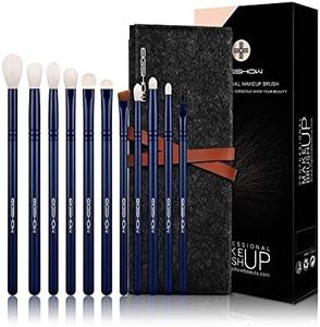 EIGSHOW conjuntos de sombra de ojos cepillo, 11pcs esenciales vegan pinceles de maquillaje sets, artesanía de calidad de los ojos de pinceles de maquillaje incluye la mezcla de cepillo, brocha