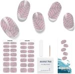 Semi Cured Gel Nails Strips 28 Stickers Nail Wraps Soft Self-Adhesive Gel Nail Stickers Salon-Quality Gel Nail Strips for Nails Manicure Nail Wraps Works with Any Nail Lamps