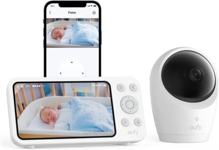 eufy Babyphone mit Kamera E20, App- & Offline-Steuerung, 2K HD, Ultraklare Nachtsicht, Schwenk-Neige-Funktion, 4× Zoom, Mobile Kamera mit Integriertem Akku, ANR, Smarte Alarme, WLAN-An/Ausschalter