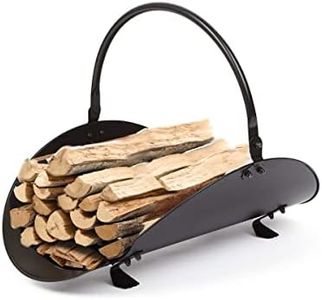 Rocky Mountain Goods Firewood Basket Holder Indoor - Decorative Finish Metal Log Holder - Fireplace Wood Rack is Ideal Size for Indoor use - Assembly Wrench Included - for Modern or Classic Home