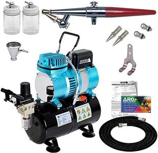 PAASCHE H-SET AIRBRUSH w/Quiet AIR COMPRESSOR with TANK