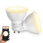 Lepro GU10 Smart Bulbs, Warm to Cool White Smart Light Bulbs GU10, Dimmable GU10 LED Spotlight Bulbs, Works with Alexa and Google Home, 4.5W, CCT, 100° Beam Angle, Pack of 2 (2.4GHz WiFi)