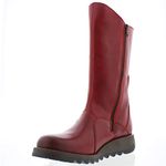 Fly London Women's Mes 2 Buckle Boots, Red, 7 UK