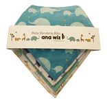 Premium Baby Bandana Bibs, 100% Organic Cotton, Set of 5 Unique Designs (Boys Set)