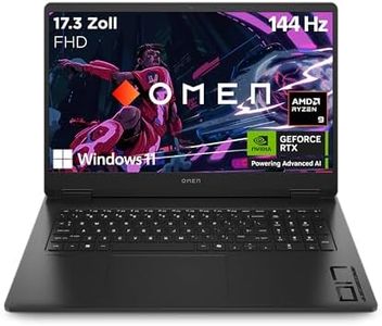 HP Omen Gaming Laptop | 17,3 Zoll FHD-Display - 144 Hz | AMD Ryzen 9 8945HS| 16 GB DDR5 RAM (2x8 GB) | 1TB SSD | NVIDIA GeForce RTX 4060 (8GB) | QWERTZ | Windows 11 Home | Shadow Black