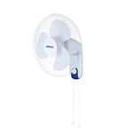 GEEPAS 16-Inch Wall Mounted Fan, 45W Electric Cooling Fan for Home or Office Use | 3 Speed Settings with Oscillating/Rotating Feature, 3 Leaf AS Blades, 2 Year Warranty, White