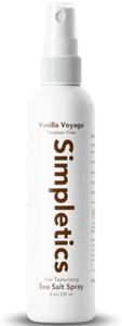 Simpletics Himalayan Sea Salt Hair Spray (Vanilla Scent) – Natural 5-Ingredient Formula for Beach Waves & Volume – Light Hold, Non-Greasy, Paraben & Sulfate Free – Unisex 8 fl oz