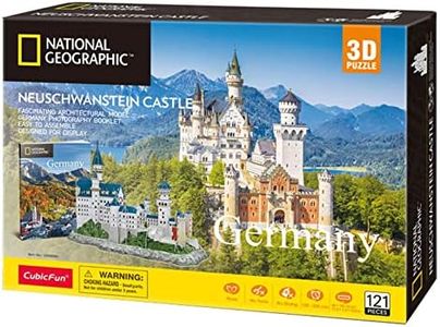 Cubic Fun Germany Neuschwanstein Castle 128 Pieces 3D Puzzle