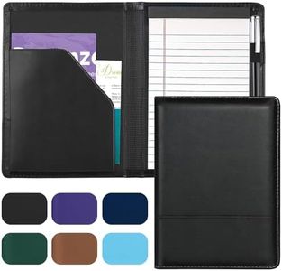 Gorbado Padfolio/Portfolio Binder, Mini Padfolio Portfolio Binder 5 x 8 Legal Writing Pad, A5 Document Organizer Folder for Men Women, Black