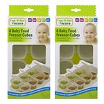 16 Baby Food Freezer Cubes Weaning Pots Fruit Veg Puree Storage Containers 70ml BPA Free Microwave Safe