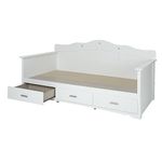 South Shore Tiara Kids Twin Daybed with 3 Storage Drawers, Pure White