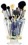 Amethyst Crystal Makeup Brush Holder Glow And Shine, Brush & Pen Holder Vanity Desk or Office Organizer Stationary Decor - Perfect Gifts For Him and Her - Iridescent