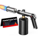 ThermoMaven Propane Torch with One-Touch Max Fire, Cooking Blow Torch Gun with a Safety Lock, Charcoal Lighter, Flame Thrower, Kitchen Food Torch Head for Grill, Sous Vide, BBQ (Tank Not Included)