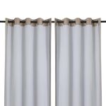 Chyhomenyc 2 Panels 100% Blackout Curtain Liners, 100% Darkening Thermal Insulated Blackout Liner for 84 Inch Curtains, Each 50" Wx80 L, 2 Liners Per Set with 17 Pieces Rings