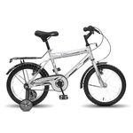 Vaux Plus Kids Cycle for Boys 16T with Training Wheels & Carrier, Bicycle for Boys Age 4-6 Years with Steel Frame, V-Brakes, Alloy Rims, Tubular Tyres, Cycle for Kids with Height 3ft 3inch+ (Silver)