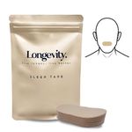 Longevity Sleep Tape (Beige) - Mouth Tape for Sleeping, Snoring Aid, Improved Nasal Breathing, Strong But Gentle Adhesion (30 strips)