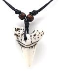 Scddboy Shark Tooth Necklace for Boys Surfer Necklace Hawaiian Beach Surfer Jewelry - Adjustable Cord Necklace, Resin rope, not known,