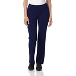 Style Spot (Navy/Single 1, UK 8/29" Regular Inside Leg Women's Elasticated Pull ON Pants Bootleg Trousers Ladies Nurse Carer Plus Size Bottoms
