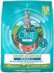 Purina ONE High Protein, Natural Senior Dry Cat Food, Indoor Advantage Senior+ - 3.5 lb. Bag