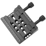 YUEOCT 2in1 Dual Dovetail Saddle Clamp Mount Base for Losmandy Vixen Style Plate Rail Bar Telescope Scope Adapter Astronomical Astronomy OTA Bracket Tripod Equatorial Head - Support Drop-in Mounting