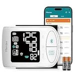 Meraw Bluetooth Wrist Blood Pressure Machine, 2023 Upgrade FSA HSA Approved High Accuracy Blood Pressure Cuff Wrist 5.3-8.5 inch with Irregular Heartbeat Monitoring, Unlimited Memories in APP, 2 AAA Batteries (Aspen White)