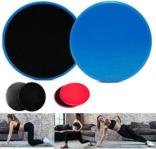 DMX INTL Premium Quality Gliding Sliding Discs Dual Sided Core Sliders for Gym Home Yoga Abs Leg Fitness Full Body Exercise Workout Training Slide (Pair) (Blue)