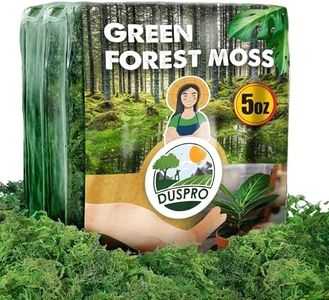 Duspro Green Moss for Crafts, Artificial Potted Plants, Decorative Table Centerpieces Wedding Christmas Fairy Party Decor, Faux Indoor Planters, DIY Project 140gr