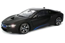 RASTAR BMW i8 Model Car, 1:14 BMW i8 Remote Control Car, Open Doors by RC/Working Lights - Mattblack