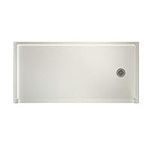 Swanstone FBF-3060R-018 Shower Base with Right Drain, Bisque