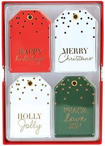 Graphique Gold Dots Petite Gift Tag Set (24 Tags, 2” x 3”) – Features 4 Unique Designs, Includes Baker’s Twine, Perfect for Personalizing Gift Bags and Seasonal Favors