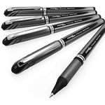 Pentel Energel BL27 Liquid Gel Ink Rollerball Pen - 0.7mm Metal Tip - Black Ink - Pack of 5