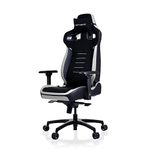VERTAGEAR PL4800 Ergonomic Big & Tall Gaming Chair Featuring ContourMax Lumbar & VertaAir Seat Systems - RGB LED Kits Upgradeable - Black/White